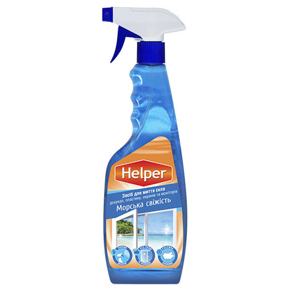 

Професійний засіб для миття скла Морська свіжість Helper Professional 500 мл