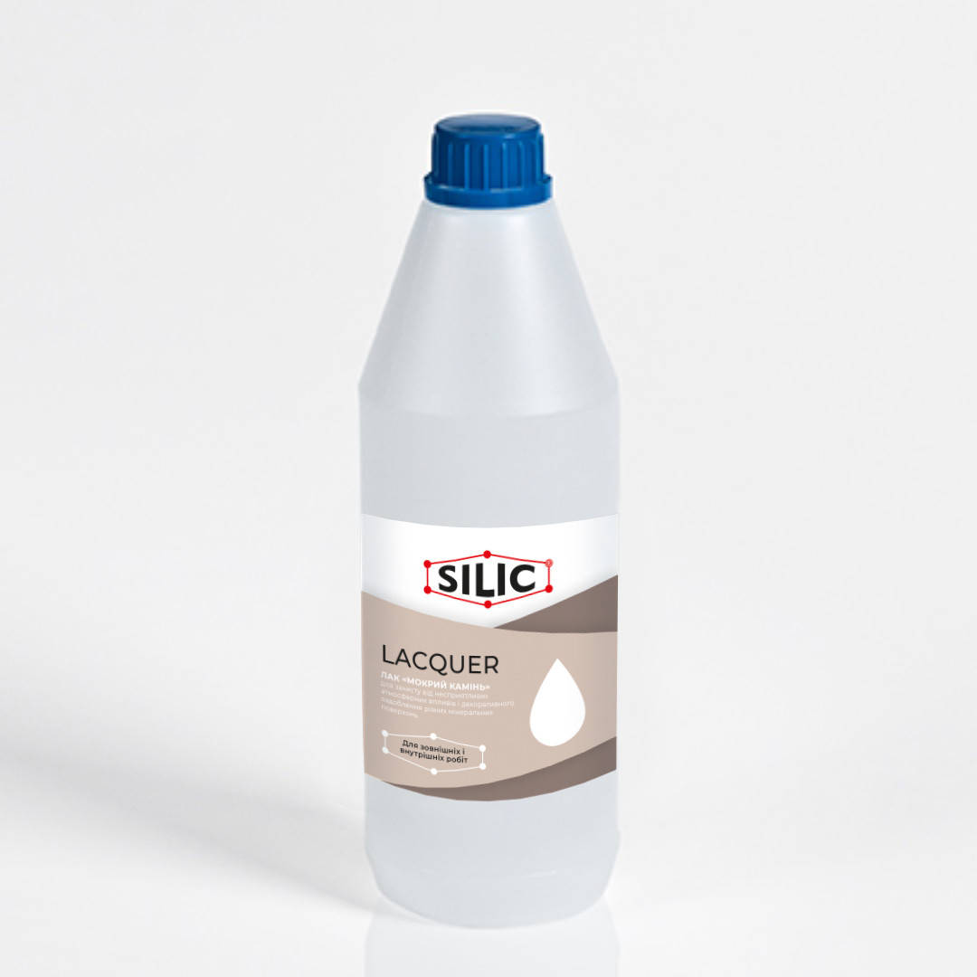 

Лак акриловый "Мокрый камень" Silic (1л), Прозрачный