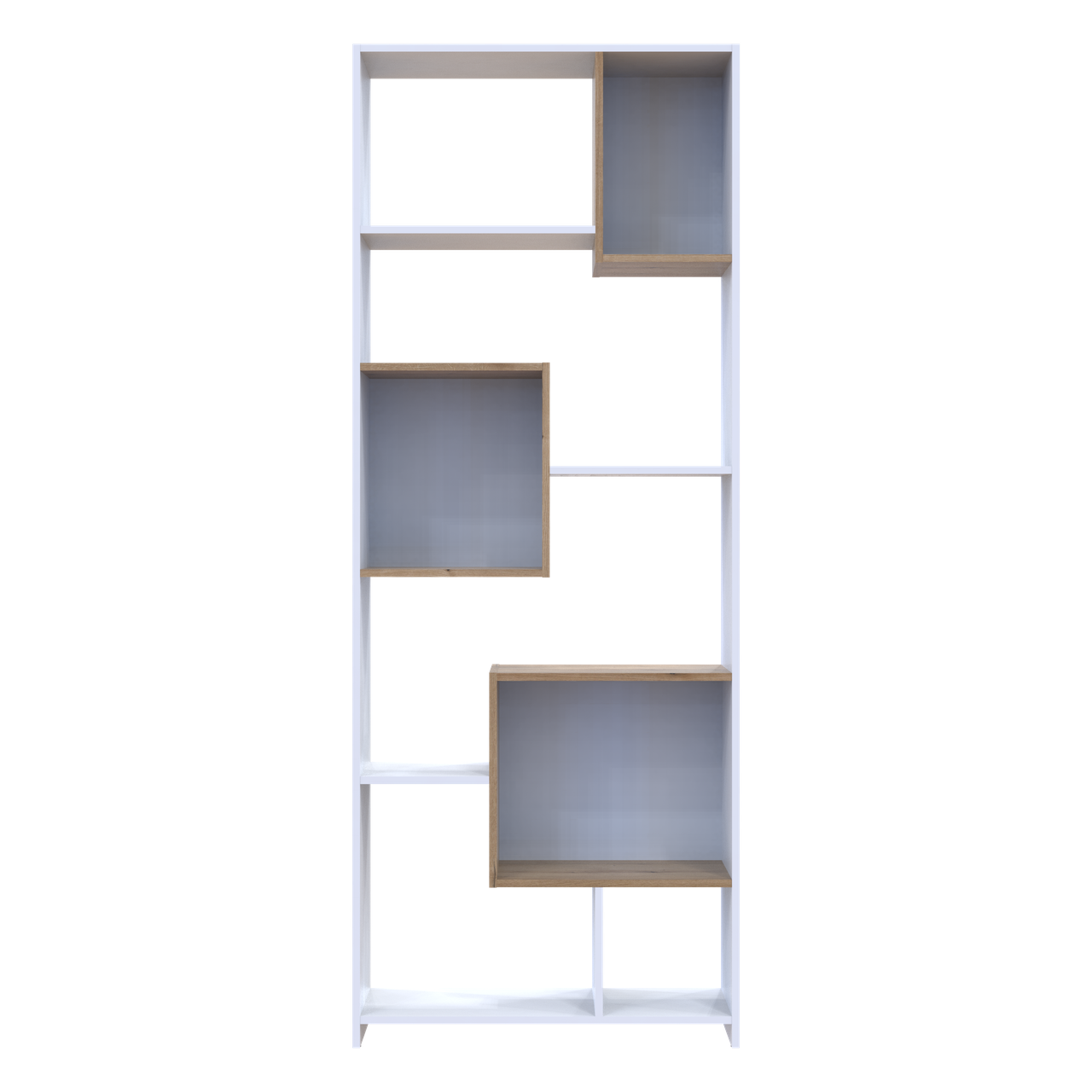 Етажерка висока Doros B1S Білий/Дуб евок 81х30х210 (41516039) 2