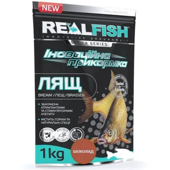 

Рыболовная прикормка Real Fish Лещ Шоколад 1кг. Реалфиш