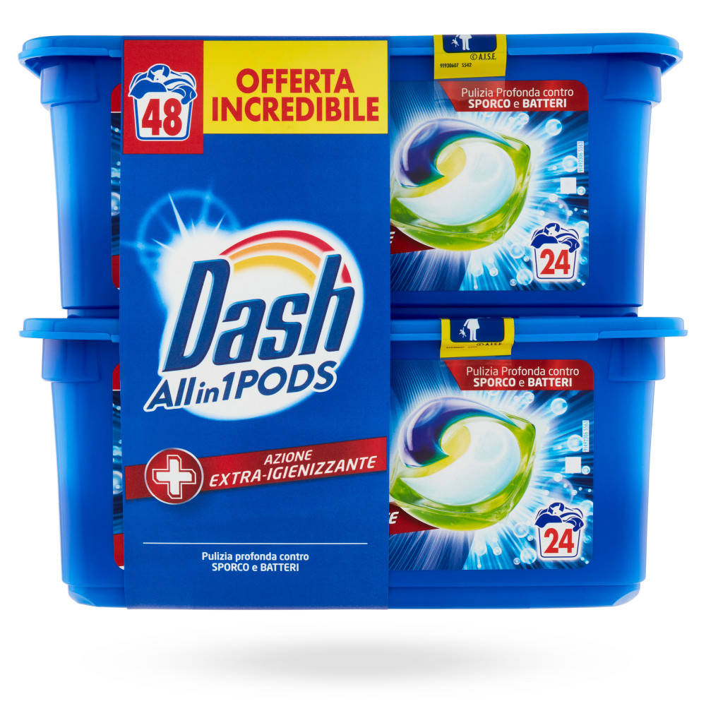 

Капсулы для стирки Dash Pods Экстра-дезинфицирующее действие 48 шт