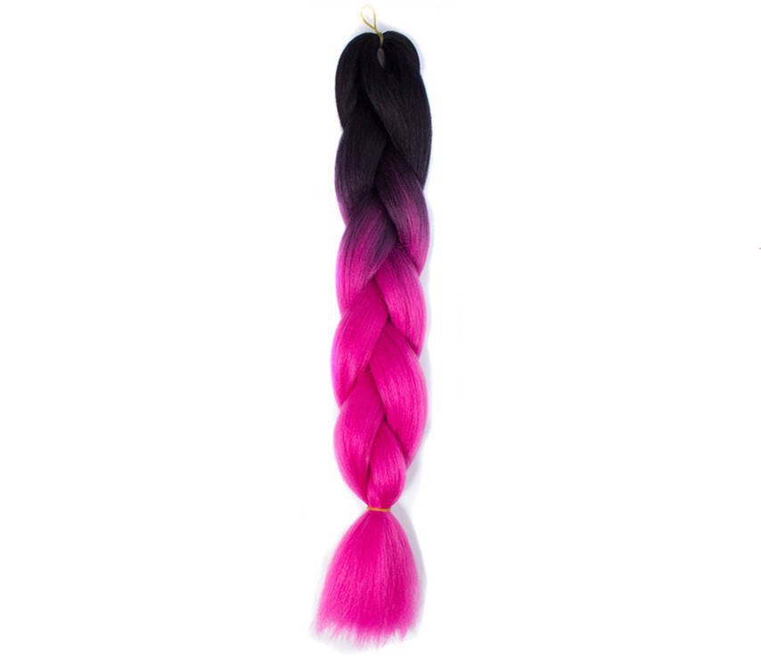 

Канекалон XR Hair омбре двухцветный Черный - Малиновый 65 см 100 грамм XR-035