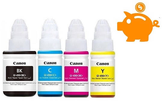 

Чернила Canon GI-490 оригинальные, 135мл (70мл х 3) Стартовый комплект