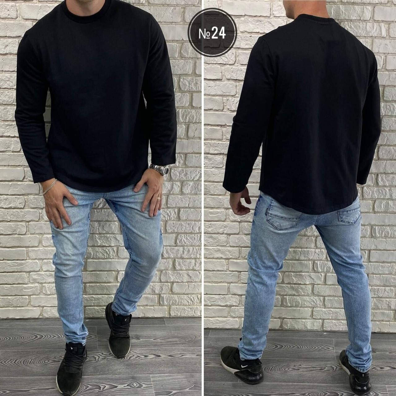 

Стильный мужской свитшот Ткань Трикотаж 46, 48 размер 46, Черный