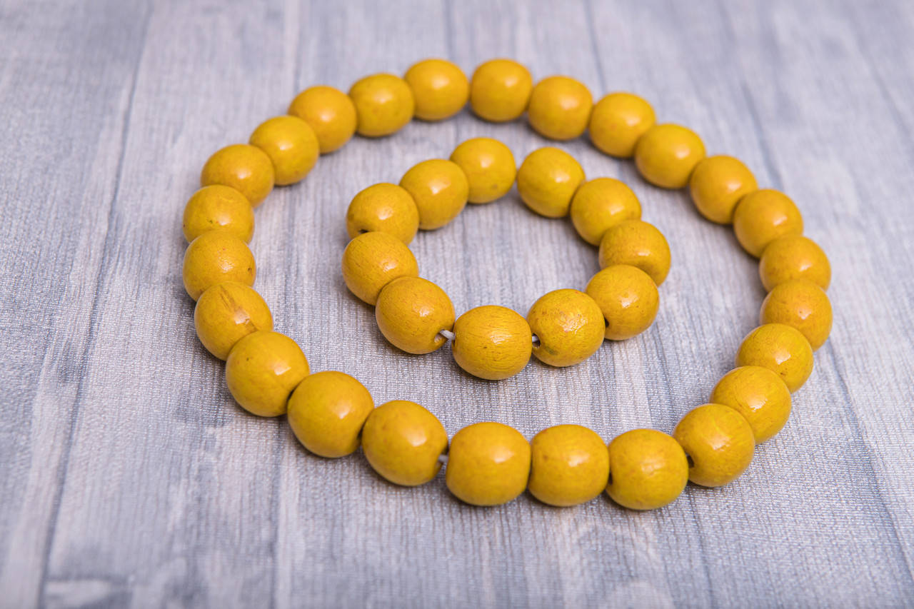 

Набір намисто та браслет Веселка. Жовтий