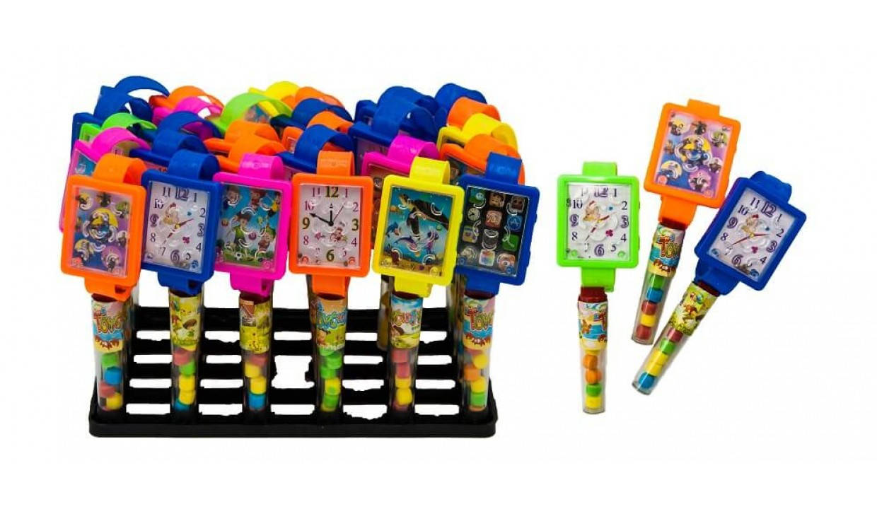 

Драже игрушка Часы лабиринт с драже 30 шт в уп УЦЕНКА Срок до 07.2019