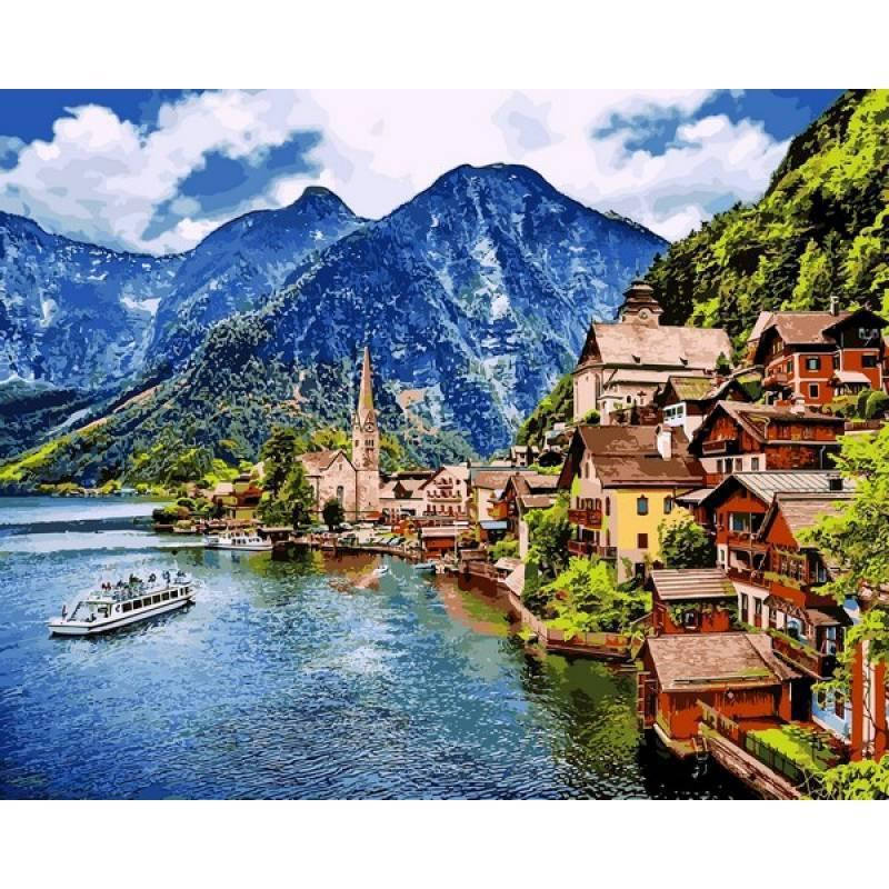 

Картина по номерам рисование Babylon VP1087 Гальштат Австрия 40х50см набор для росписи по цифрам в коробке