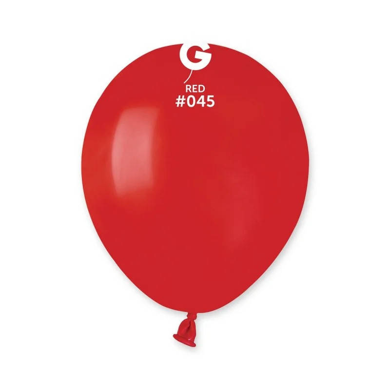 

Латексный воздушный шар 5’’ (13см) RED (#045) GEMAR, Красный