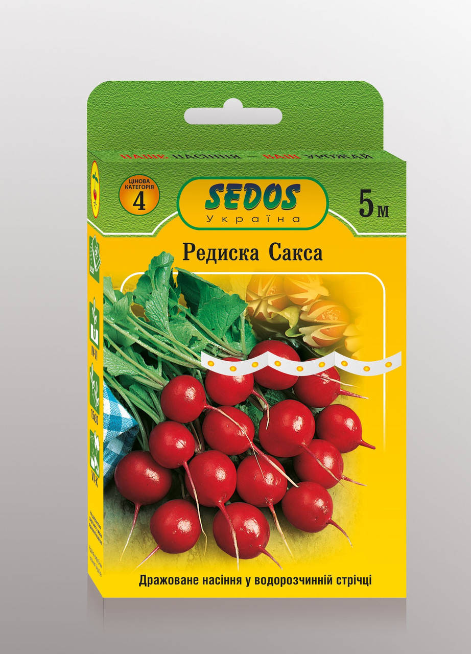 

Семена на ленте редис Сакса 5м ТМ SEDOS