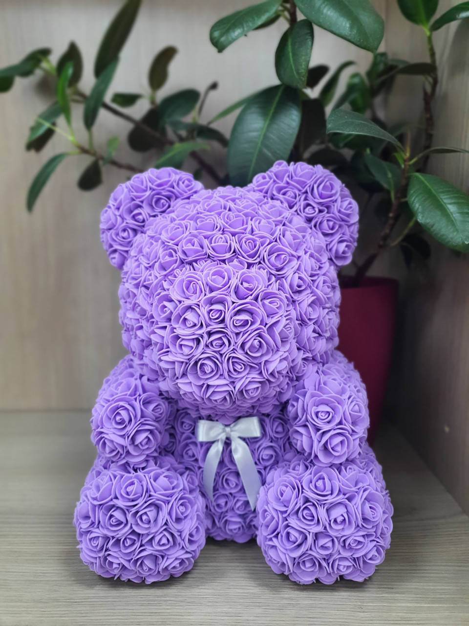 

Мишка из роз Violet 40см