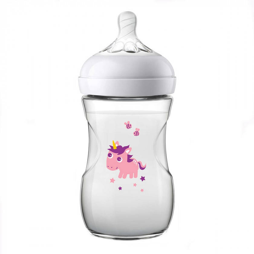 

Бутылочка пластиковая с единорогом NATURALS 2.0 Avent, 260мл