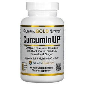 

California Gold Nutrition, Curcumin UP, комплекс с омега-3 и куркумином,90 капсул