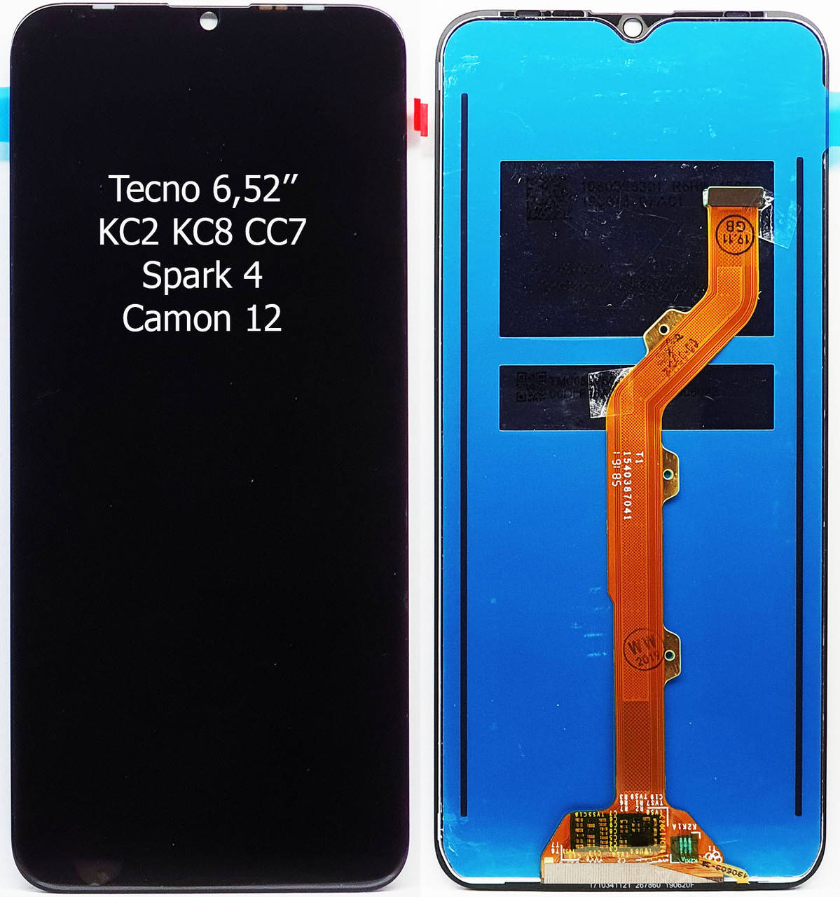 

Модуль ( дисплей + тачскрин ) Tecno Camon 12 CC7 Spark 4 KC2 KC8 Чорний, Черный