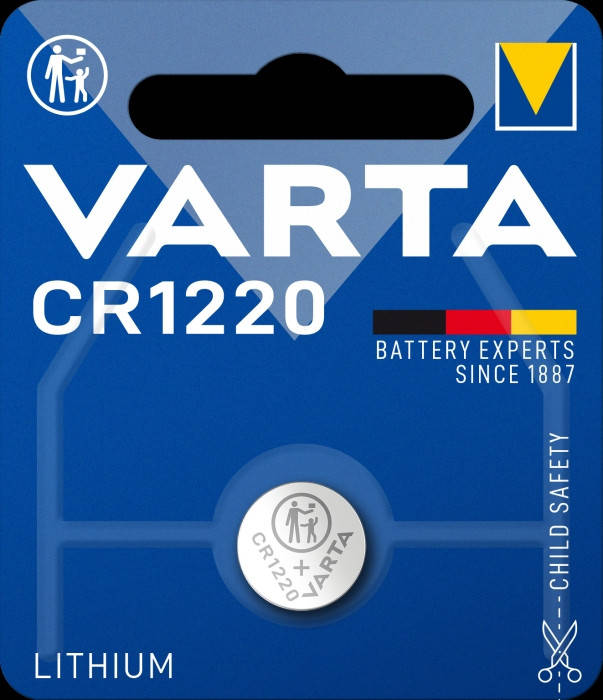 

Дисковая батарейка VARTA Lithium Cell 3V CR1220 (35mAh)