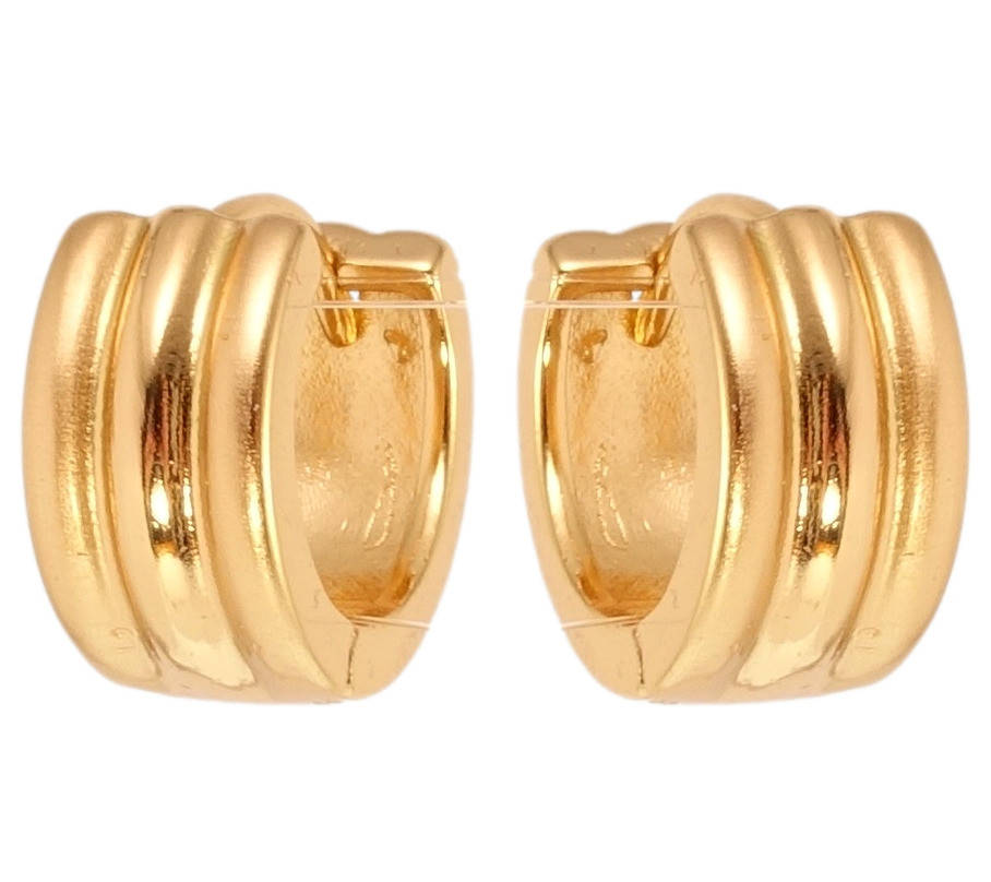 

Серьги Xuping Позолота 18K колечки "Три полосы"