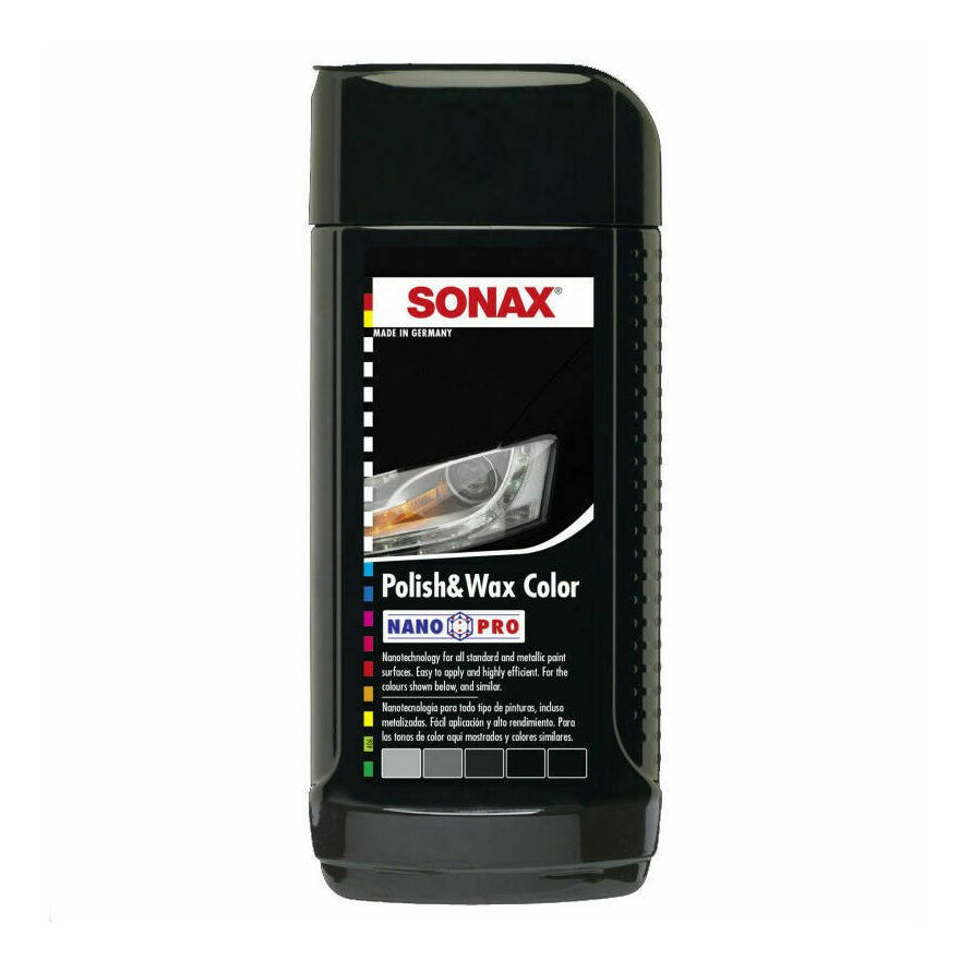 

Полироль с воском Sonax Polish & Wax Color NanoPro 250 мл черный