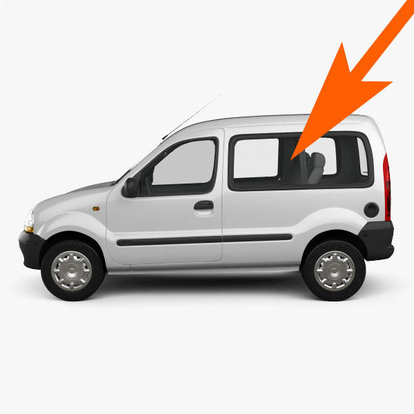

Боковое стекло сплошное левое Renault Kangoo (1997-2007), Зелёный