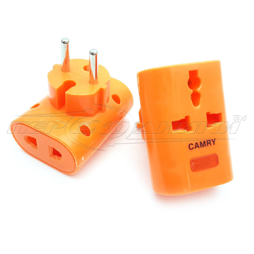 

Электрический универсальный тройник переходник 10A US, AU to EU, оранжевый