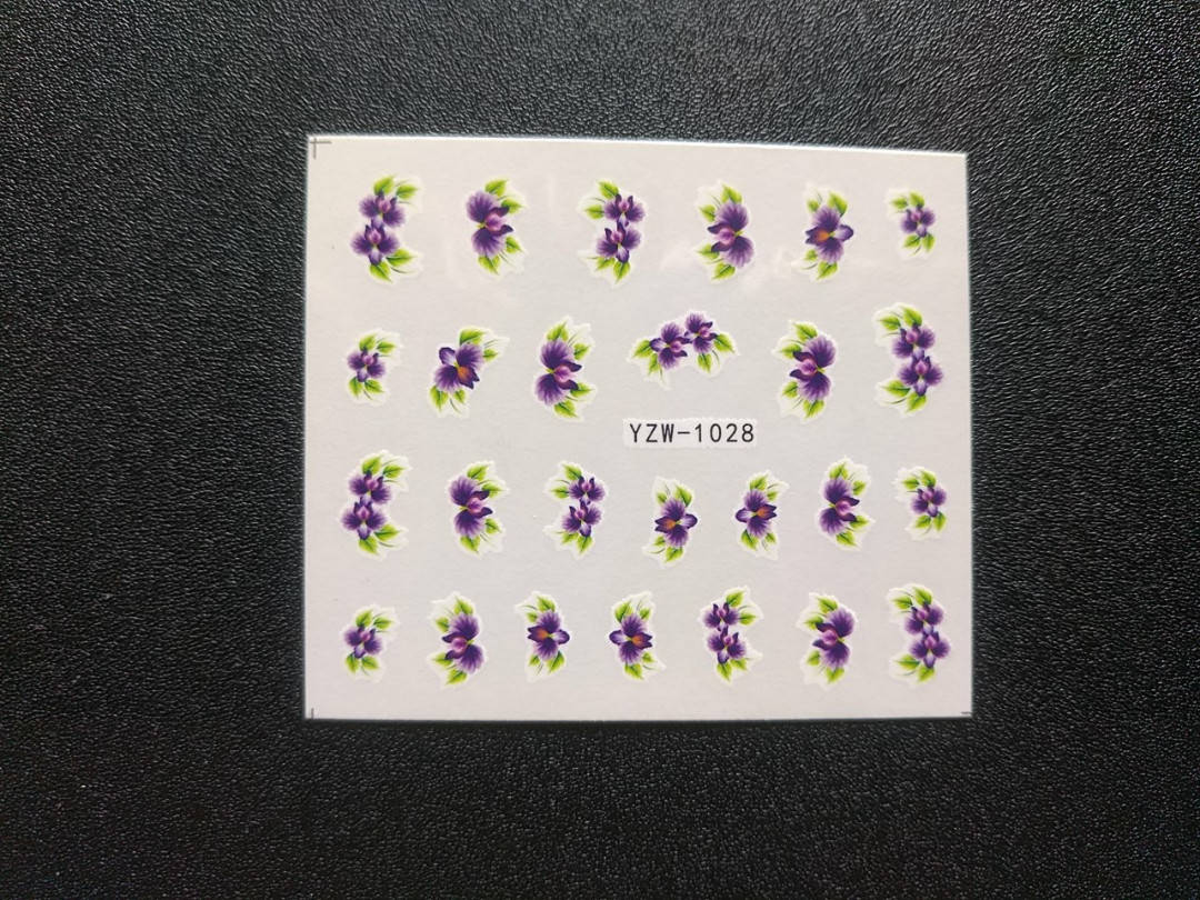 

Наклейка на ногти, наклейка для ногтей, ногтевой дизайн "цветы" 20 шт набор, Разные цвета