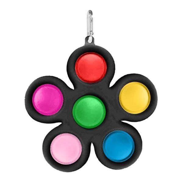 

Сипл димпл Поп ит Цветок Брелок с карабином Черный