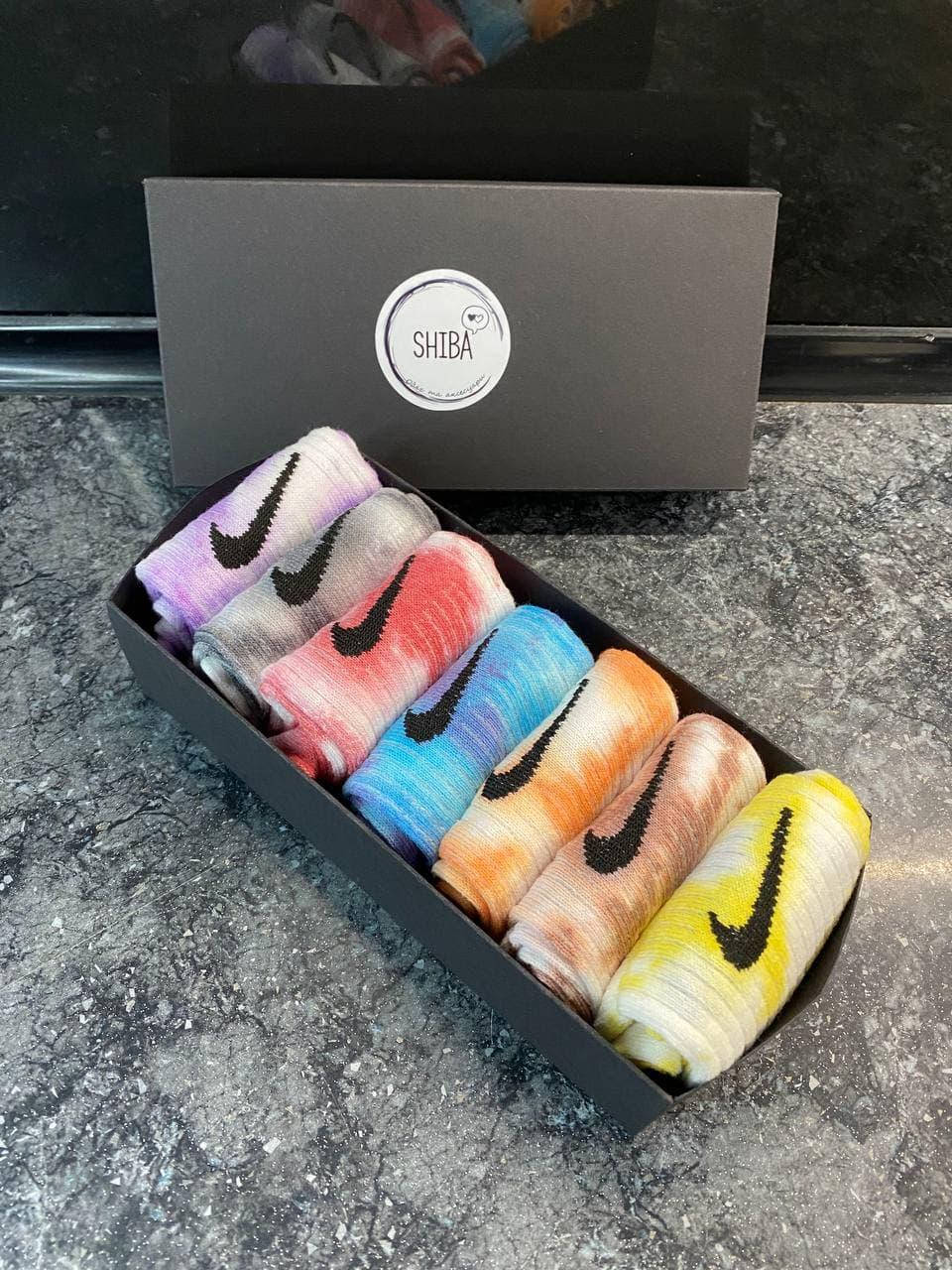 

Подарочная коробка носков Nike | Носки в коробке 7 пар, Tie-dye