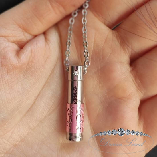 

Розовый кулон из нержавеющей медицинской стали "Тайничок"