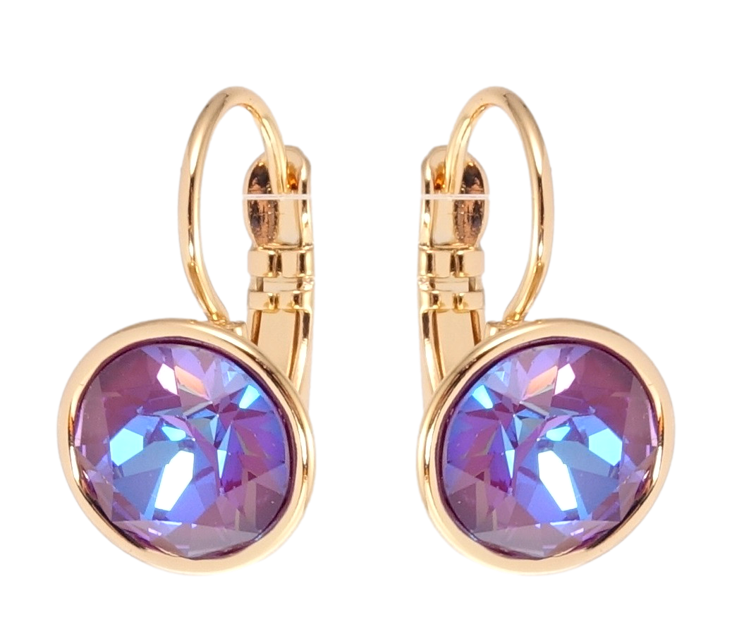 

Серьги Xuping Позолота 18K с кр-ми Swarovski французский замок "Кристаллы Burgundy Delite" ø 10мм