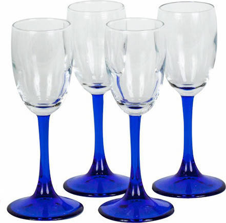 

Набор рюмок Imperial 4 шт (73 мл) Pasabahce 440043 blue, Синий