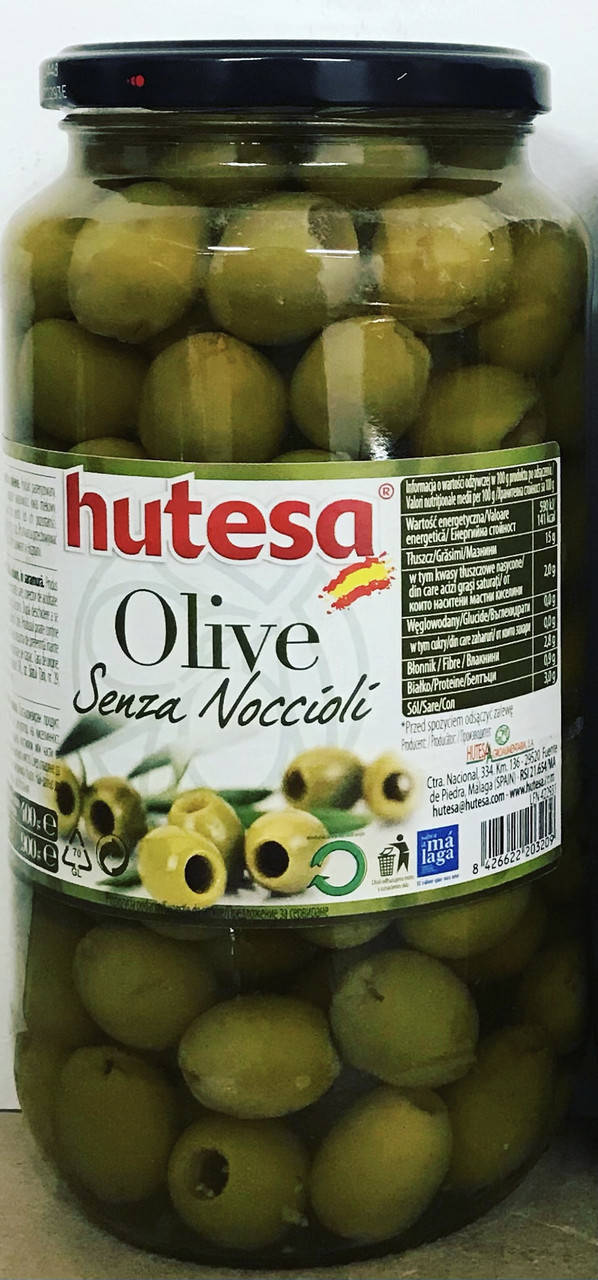 

Оливки зелені без кісточки Hutesa Olive Senza Nocioli 900г Іспанія