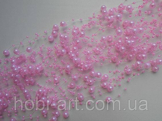 

Буси 3-8 мм на леске 1,3м № 06 рожеві