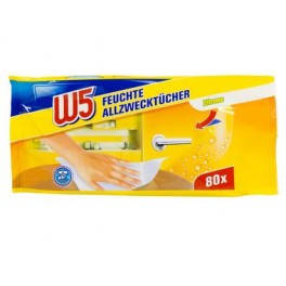 

Влажные салфетки W5 Citron 80 шт., Белый