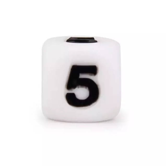 

Цифры бусины силиконовые 5
