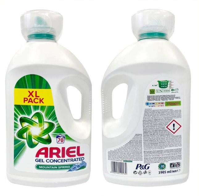 

Гель для прання одягу універсальний Ariel Mountain 3,905л. 70 стирок.
