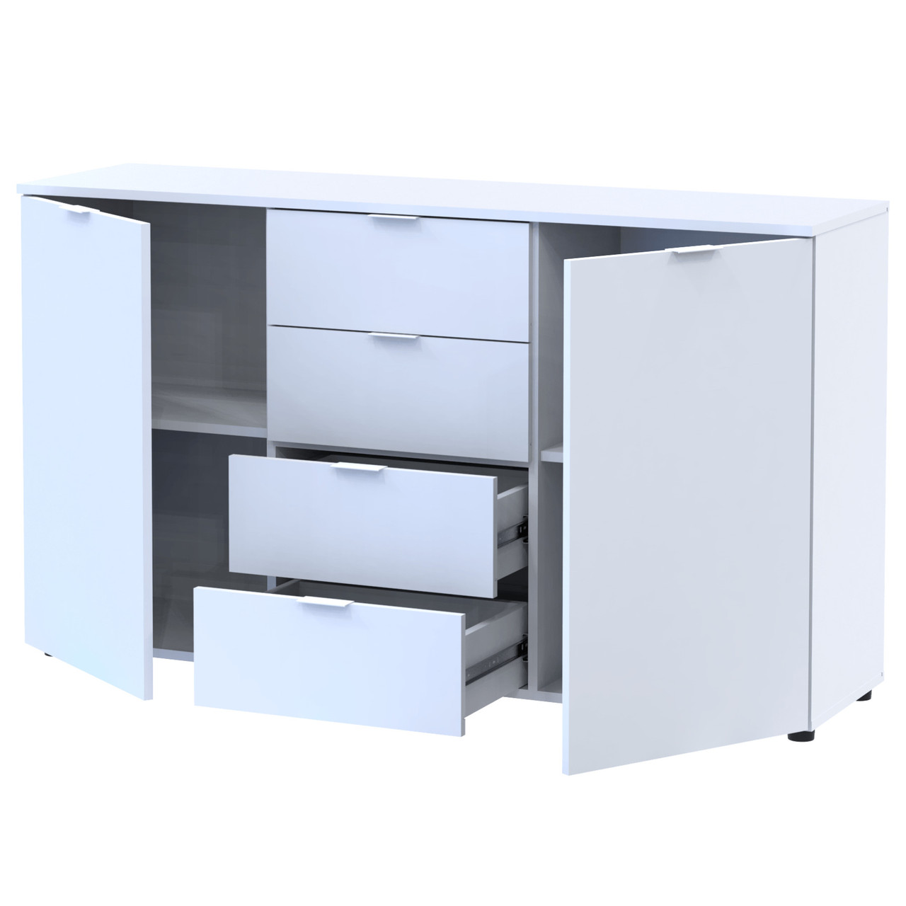 Комод Doros Рон 5 Білий 2 фасади 4 шухляди 140х38х81 (44900223) 3