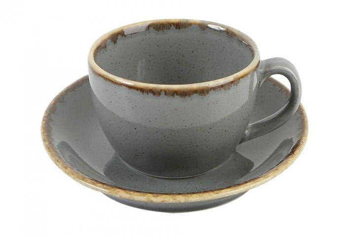 

Чашка чайна з блюдцем Porland Seasons Dark Gray 320 мл, Темно-серый