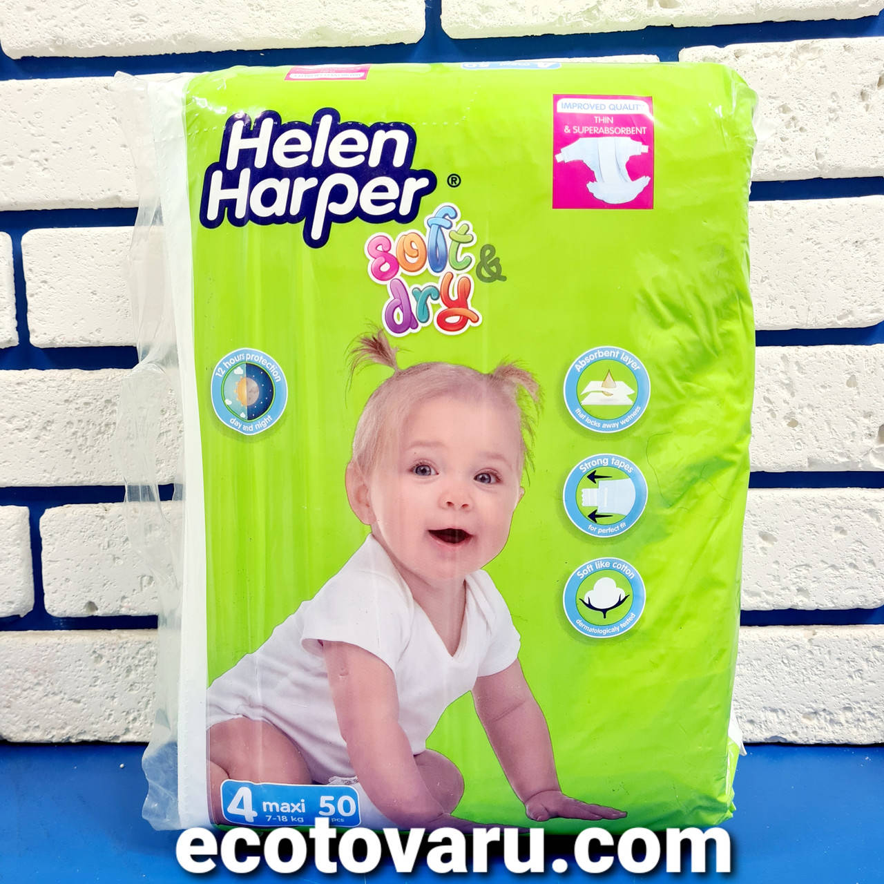 

Подгузники Helen Harper 4 (7-18кг) 50шт