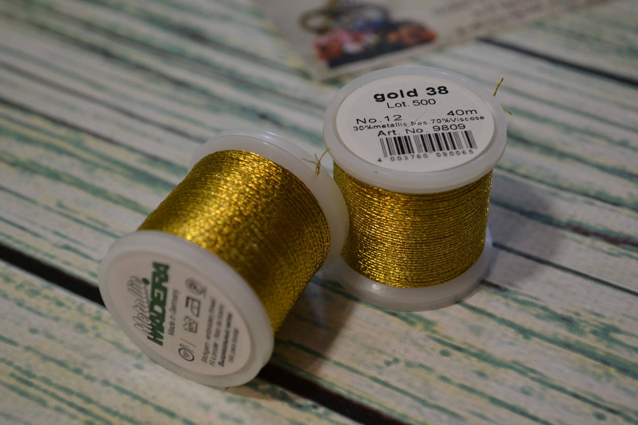 

Мулине Madeira Metallic №12, цвет - gold 38