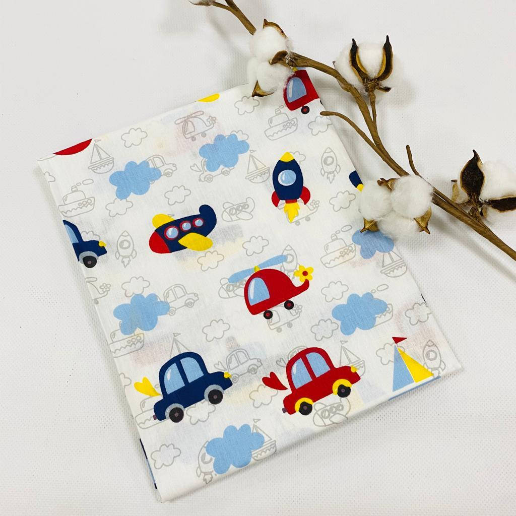 

Пеленка детская хлопковая синие и красные машинки. Размер 80*100 см. ХП-155