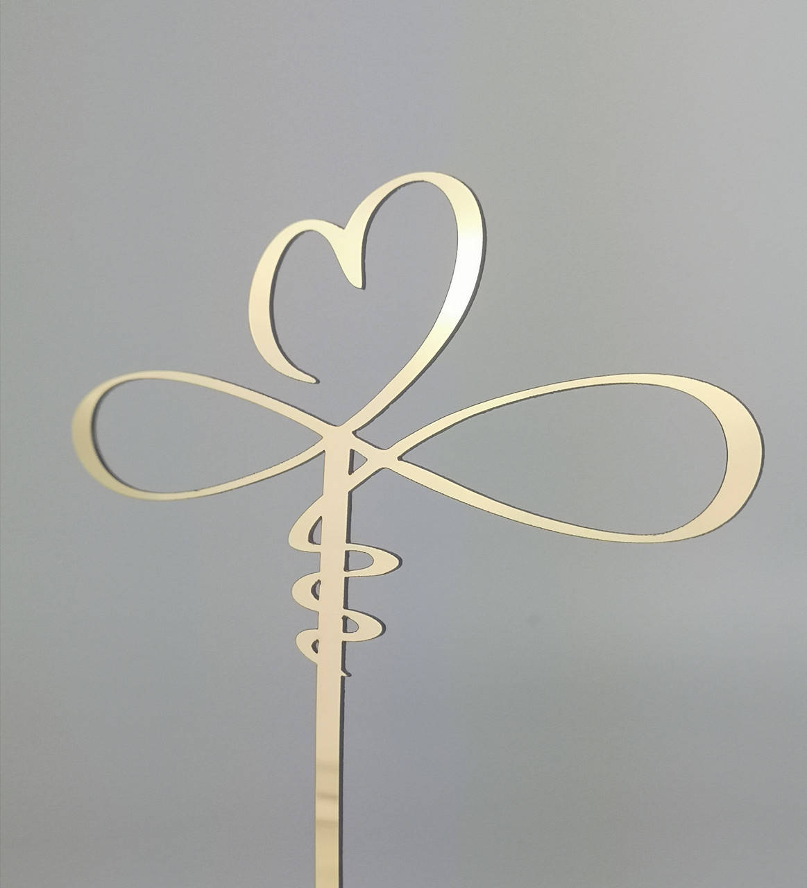 

Топпер зеркальный золотой