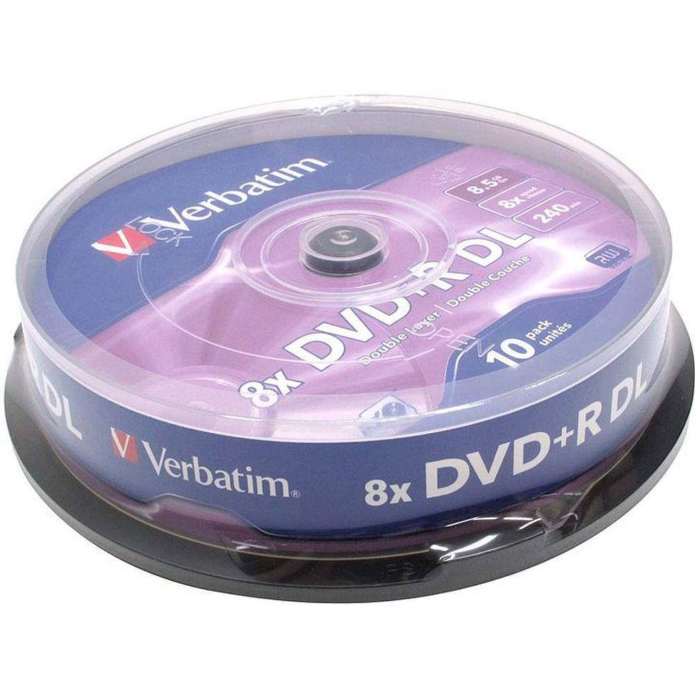 

Диски DVD+R DL 8,5 GB Verbatim DL двухслойные диски