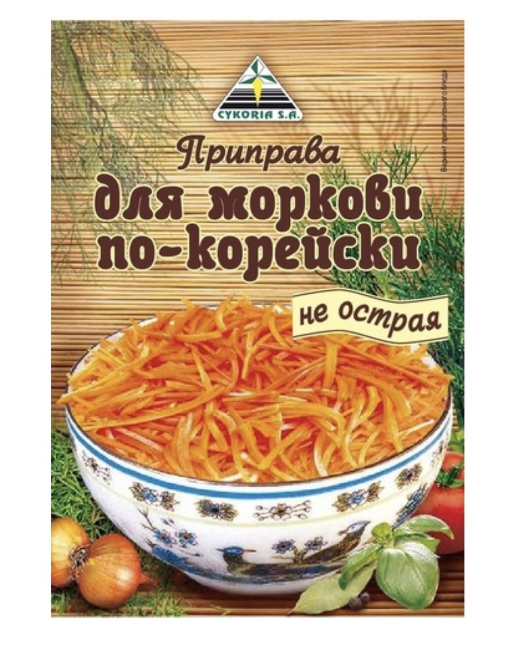 

Приправа для моркови по-корейски не острая 20гр ТМ «Cykoria s. a."