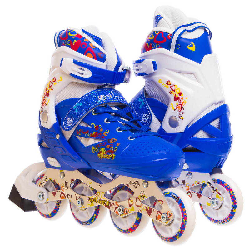 

Роликовые коньки раздвижные Zelart Z-096B HEARTFUL размер  Blue-White