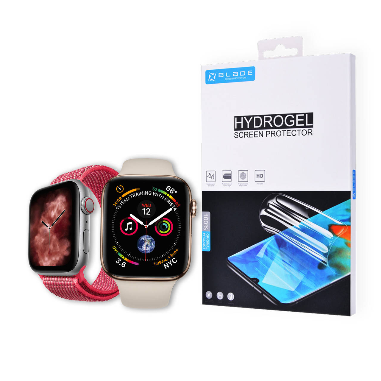 

Гидрогелевая пленка для Apple Watch Series SE 40 mm (Blade Pro) противоударная глянцевая, Прозрачный