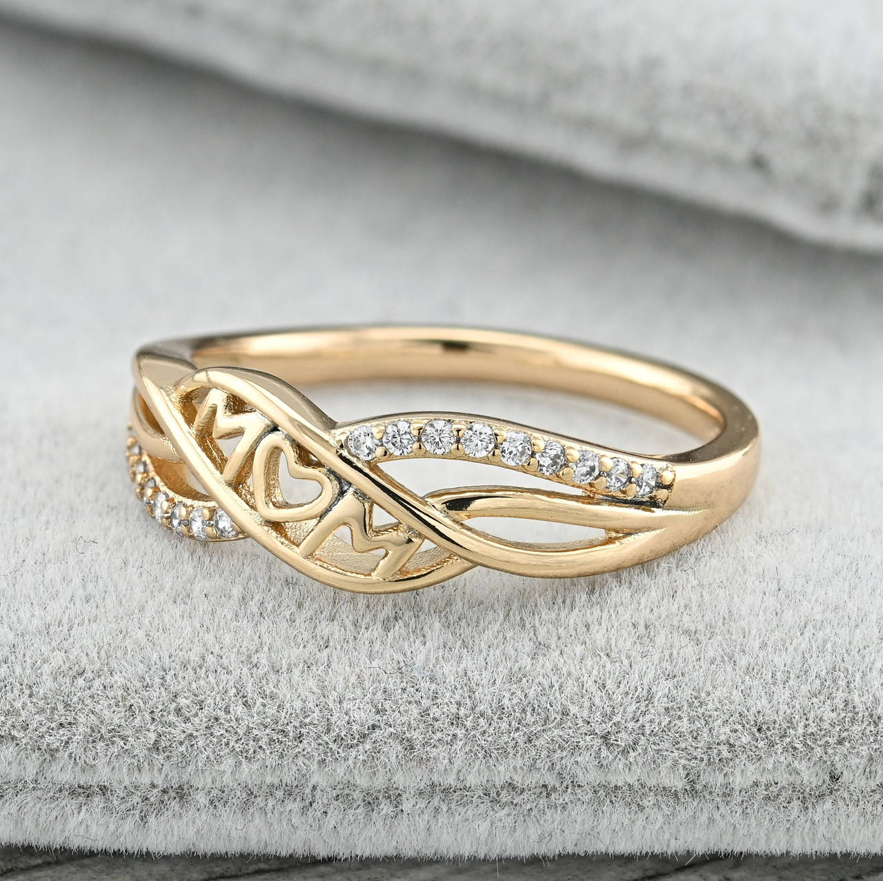 

Кольцо Xuping 35419 белые фианиты позолота 18К размер 19