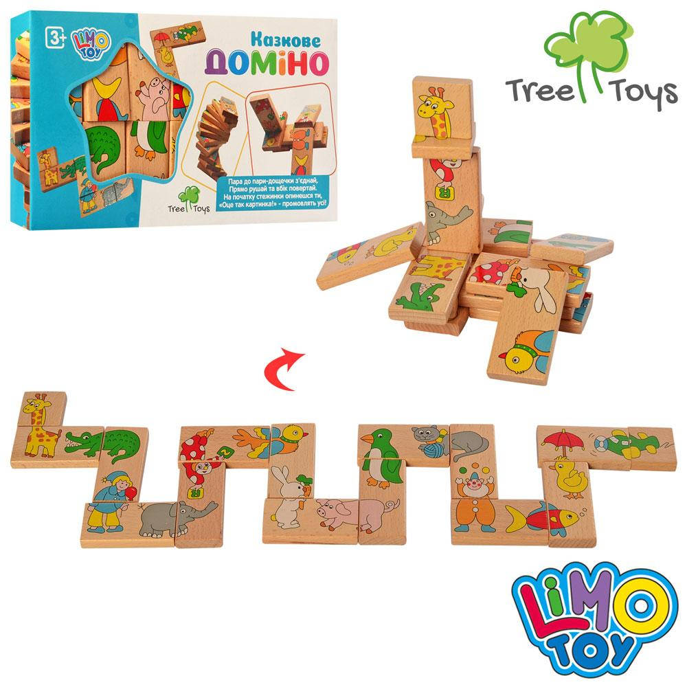 

Деревянная игрушка Домино MD 2146 (24шт) животные, в кор-ке,22,5-13-3см