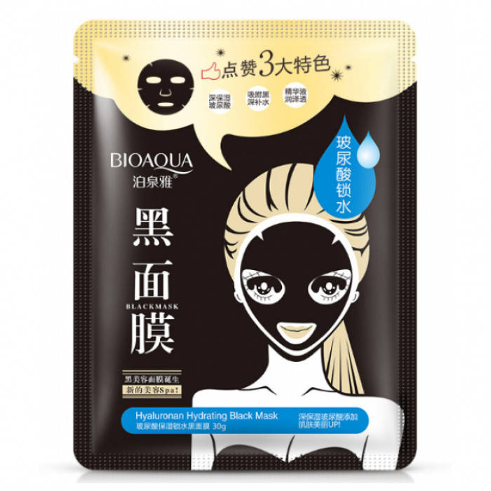 

Тканевая маска для лица BIOAQUA Hyaluronan Hydrating Black Mask с бамбуковым углем и гиалуроновой кислотой 30