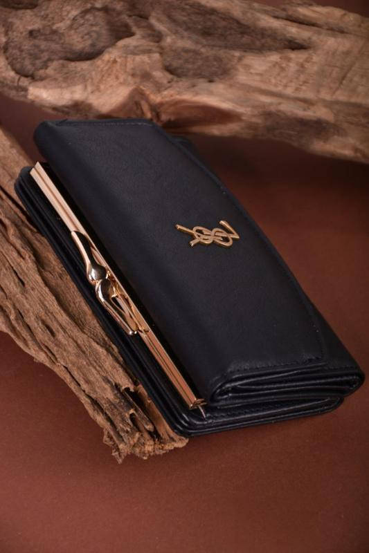 

Брендовый женский кошелёк Yves Saint Laurent чёрный., Черный