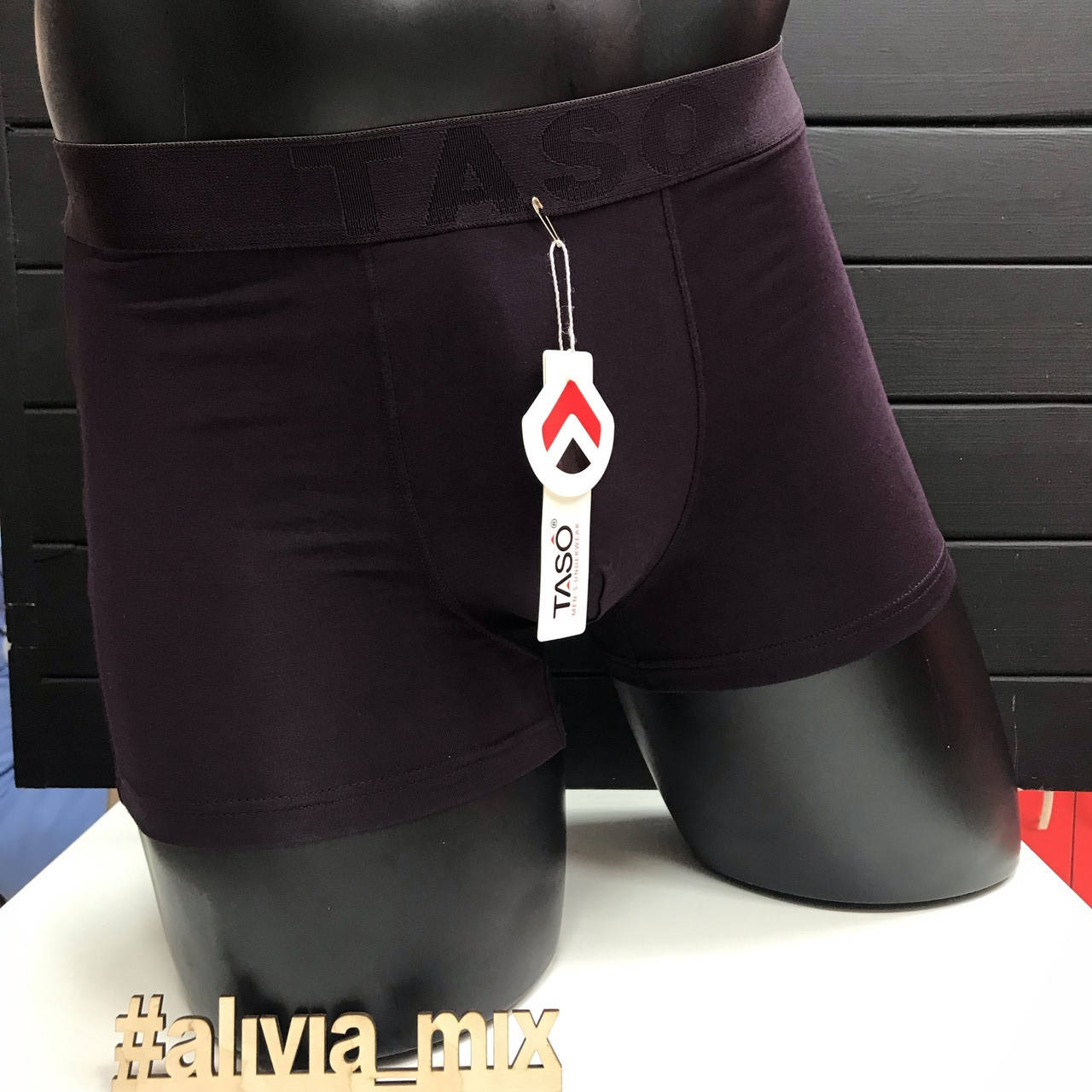

Мужские боксеры хлопок+бамбук TASO 2XL, Темно бордовый
