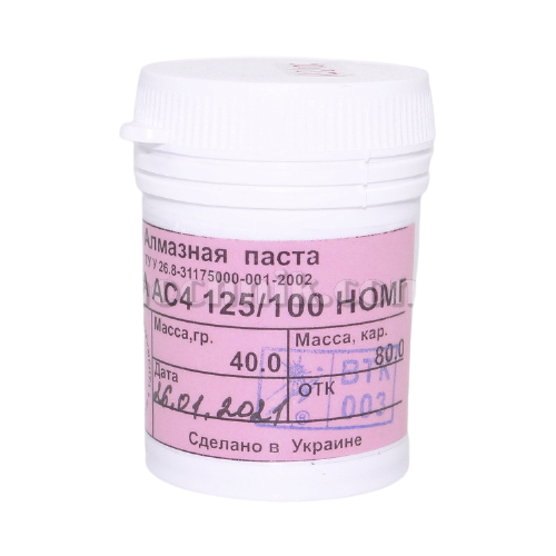 

Паста алмазная для металла АС4 125/100 НОМГ 40 г