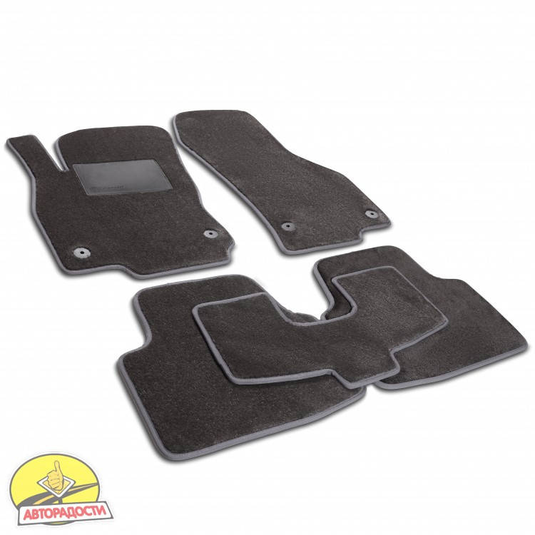 

Коврики в салон для Toyota Hilux '05-15, текстильные, серые (Optimal), Серый